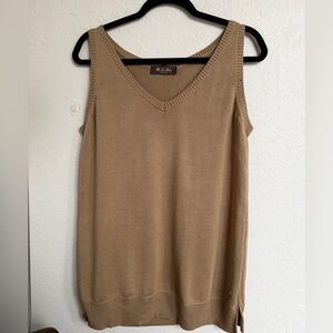 Loro Piana Tan Knit Tank Top